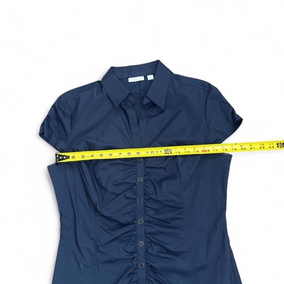 New York & Company Navy Button Down Shirt - Picture 3 of 6